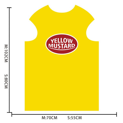 Zawaland Red Tomato Delicious Ketchup Costume Adult Boy Girl Funny Disguise Suit Yellow Mustard Halloween Cosplay Party Clothes