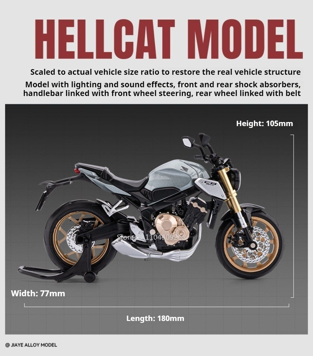 Escala 1:12 Honda CB650 HP4 Moto Modelo de Brinquedo Liga Fundida por Pressão Amortecedor Modelos de Moto de Corrida em Miniatura para Presentes Infantis