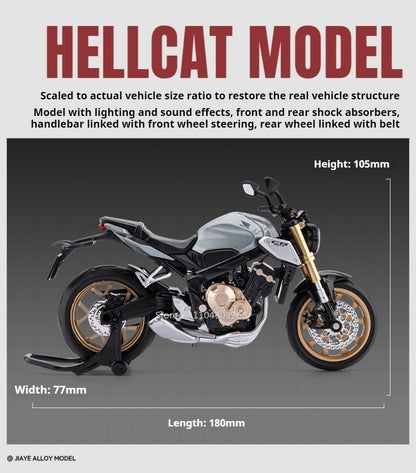 Escala 1:12 Honda CB650 HP4 Moto Modelo de Brinquedo Liga Fundida por Pressão Amortecedor Modelos de Moto de Corrida em Miniatura para Presentes Infantis