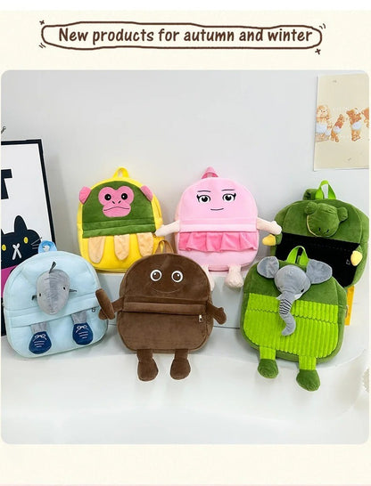 Italian Brainrot Plush Backpack Telalaero Telala Funny Student Backpack ?LiriLi Larlla Boneca Ambalam Cute Soft Bag for Kid Gift