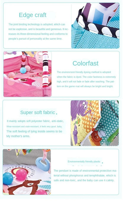 Baby Multifunctional Fitness Frame Kids Early Education Toys Mat Crawling Blanket Baby Early Activity Fitness Fence Dollhouse