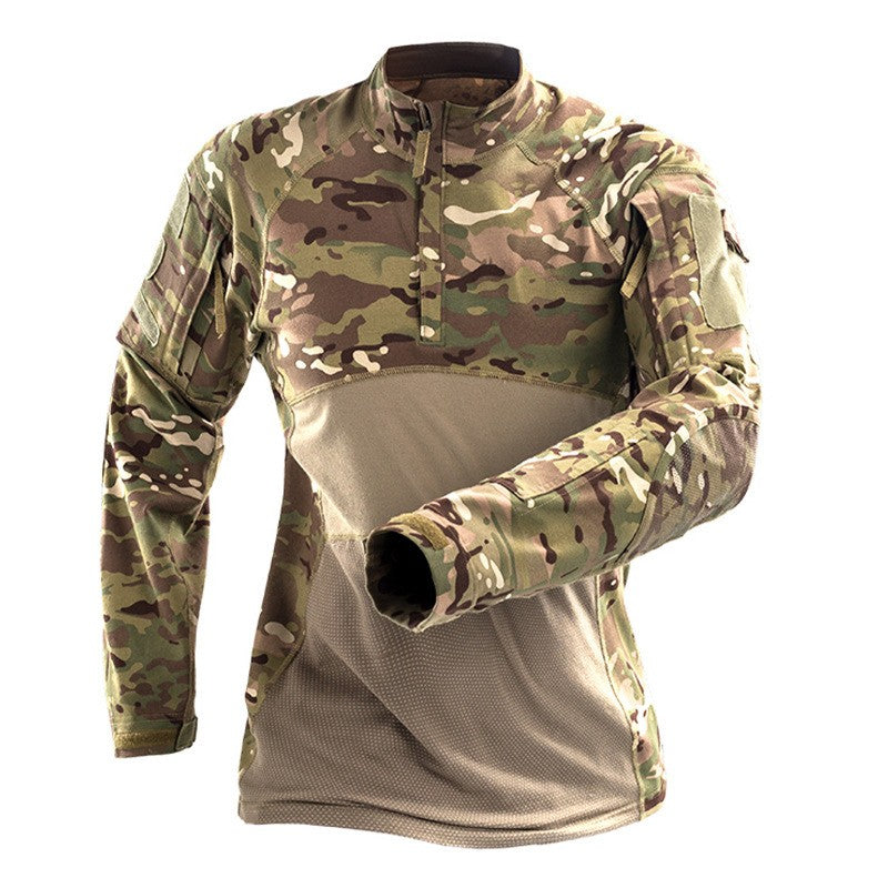 Men Casual Shirt Long Sleeve Cargo Shirts For Men Quick Dry Camo Work Shirt Pocket Shirt Blouses Male Clothes 3XL