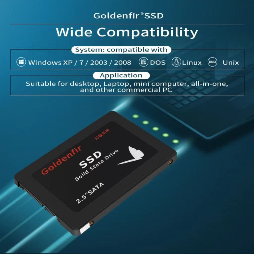 SSD Goldenfir 120 GB 128 GB 256 GB 360 GB 480 GB 512 GB 1 TB Classic de 2,5 polegadas, compatível com laptops e desktops