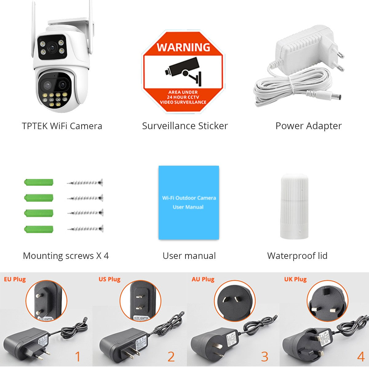 9MP WIFI IP Camera Three Lens Dual Screen With 8X Zoom 6MP PTZ Camera Ai Auto Tracking Security Video Surveillance Camera iCSee