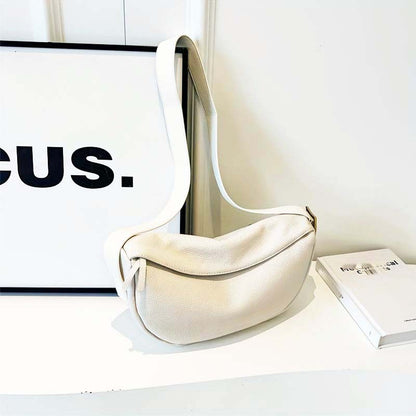 Fashionable retro new leather bag, women's dumpling bag, shoulder bag, crossbody bag, trendy and versatile soft leather bag