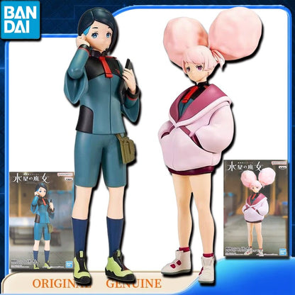 Bandai Original Genuíno BANPRESTO SULETTA CHUATURY NIKA MIORINE ELAN GUEL Qposket Bonecos de Ação de Anime Brinquedos de Presente Enfeites de Modelo