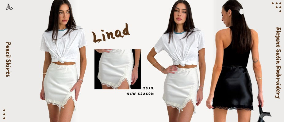 Linad Summer Sexy Satin White Mini Skirts For Women Street Chic Red High Waist S