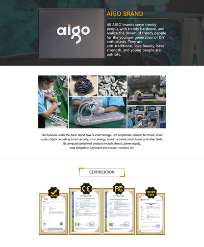 Aigo AR12PRO Computer Case Fan Ventoinha PC 120mm RGB Fan 4pin PWM CPU Cooling Fan 3pin5v Unlimited Space Argb 12cm Ventilador