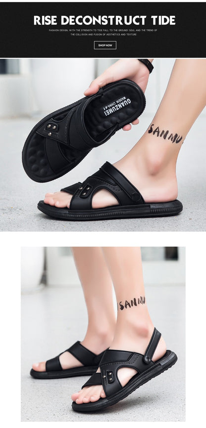 Summer Men Sandals Open Toe Flat Mens Casual Shoes Outdoor Walking Sandals for Men Beach Shoes sandalias hombre Men slippers