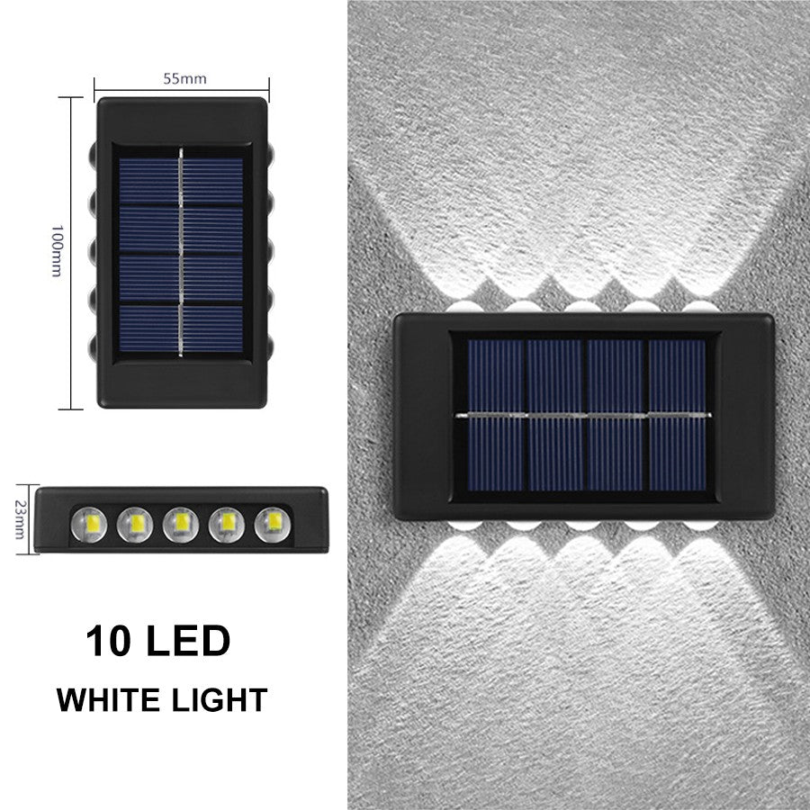 Solar Up And Down Double-headed High Brightness Wall Lights Garden Lights Door Sign Wall Lights Outdoor Waterproof Wall Washer