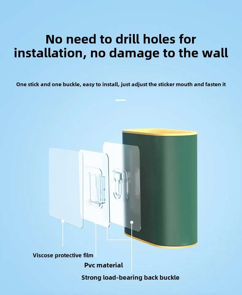 Toilet Brush Water Leak Proof With base Silicone Wc Flat Head Flexible Soft Bristles Brush with Quick Drying Holder Set