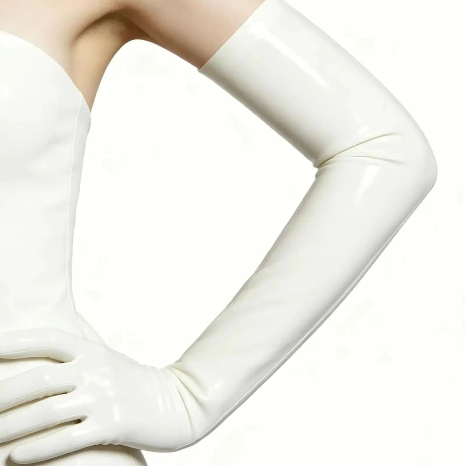 Latex Five Toe Rubber Short Socks Shiny Rubber Ankle Length Socks