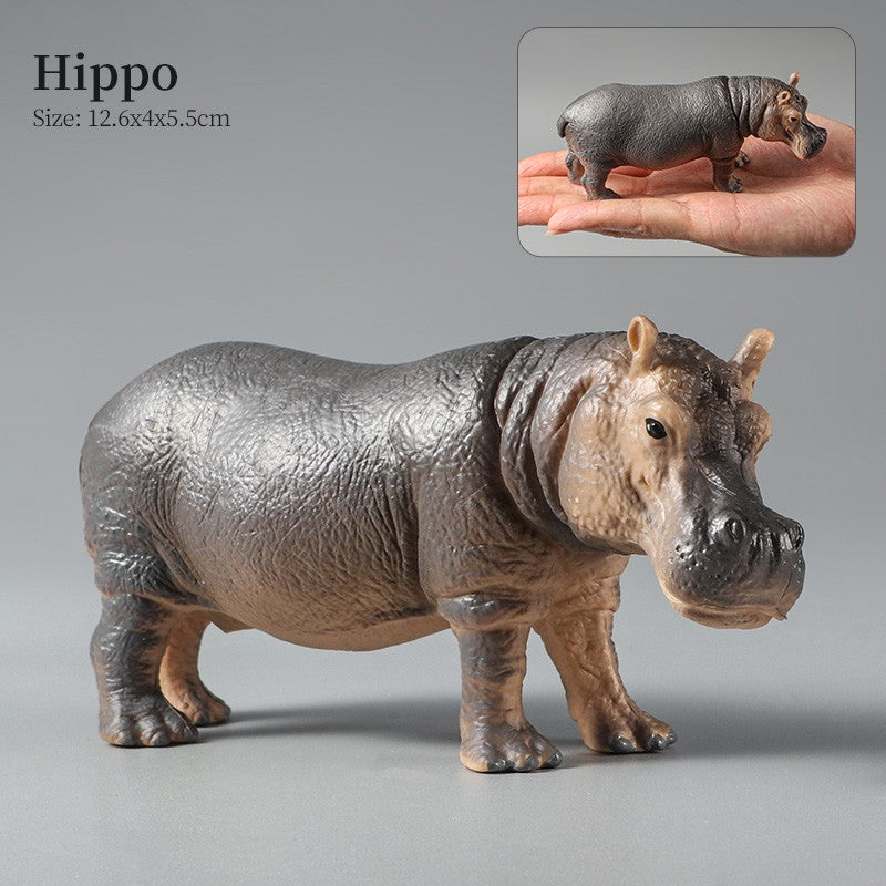 Conjunto de Brinquedos Montessori de Animais Selvagens - Leão Elefante Antílope Miniaturas de Animais Figuras de Ação Zoológico Presente Educacional para Crianças