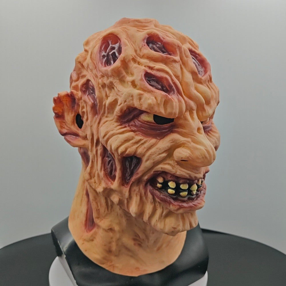 Freddy Latex Mask Horror Demon Halloween Costume Prop For Movie Cosplay Party Scary Elm Street Killer Mask Prank Head Cover