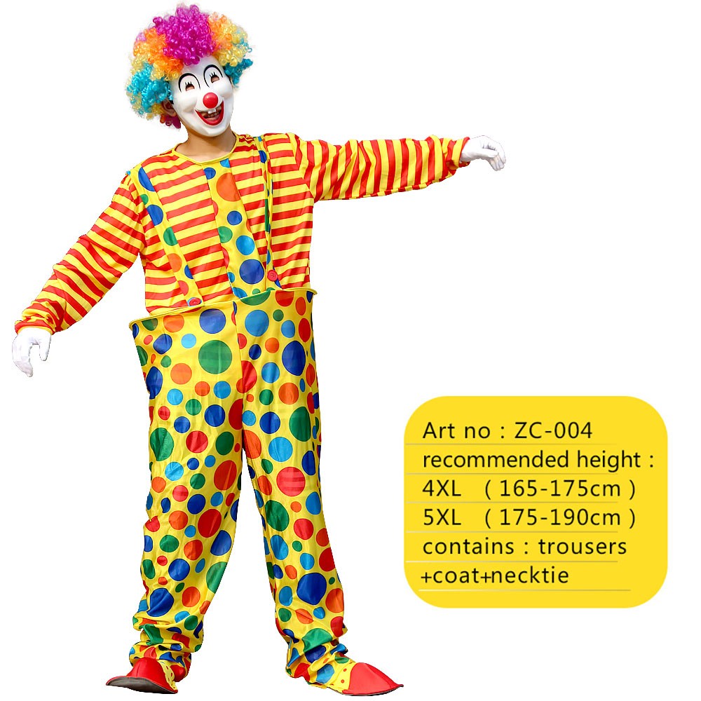 12 Styles Adult Men Costumes Funny Circus Naughty Magician Cosplay Carnival Party Clown Costume Christmas gift surprise party