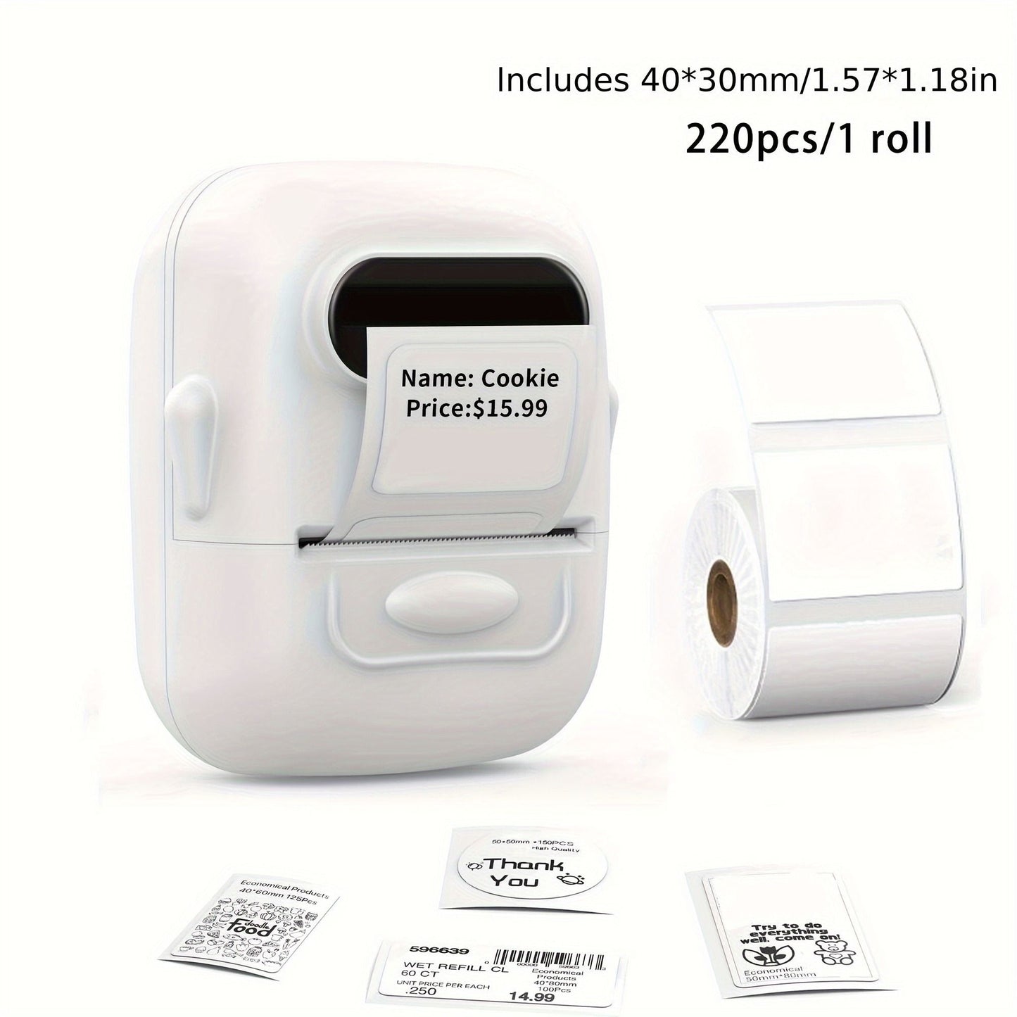 Makrlife P50 Thermal Label Printer Business Label Maker Custom Sticker Printing Machine For Home Use, DIY Stickers, Commercial