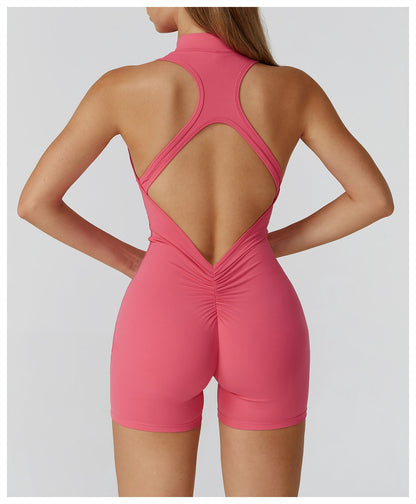 New Sexy Sports Set Women Gym Set Shorts Training Yoga Clothes Women Rompers Stretch Sports Jumpsuit Female Workout Bodysuits