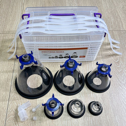 Kit de Anestesia Animal com Máscara de Respiração para Pets para Gatos Cães Pássaros Cobras Ratos com Inalação de Oxigênio Atomização Suprimentos para Clínica Hospitalar
