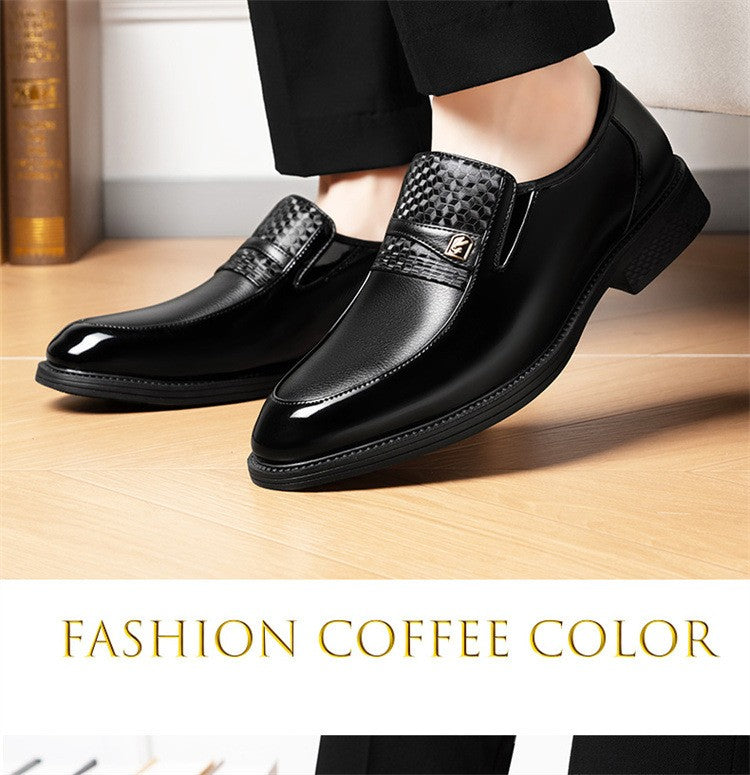 Business Formal Leather Shoes for Men Solid Color Fashion Casual Loafers Male Spring Autumn New Designer Dress Shoes Man