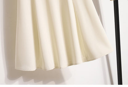 Ladies' Summer High Waist Plus Size Skirts 2026 Mid To Long Flowing Suit Skirt New Style Casual Solid Color A-line Skirt