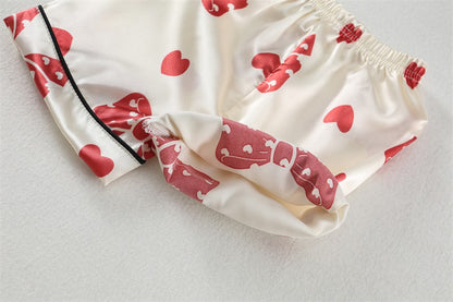 New Summer Baby Girls Clothes Suit Children Sleepwear Shirt Shorts 2Pcs/Sets Infant Pajamas Kids Clothing Toddler Casual Costume