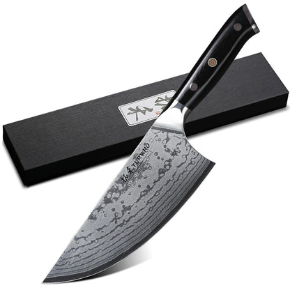 TURWHO Chef Knife 1-5 PCS Kitchen Knives Set 67 Layer Damascus Steel Japanese Nakiri Santoku Cleaver Slicing Bread Utility Knife