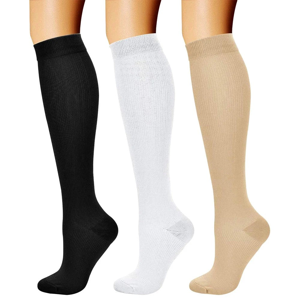 1Pair Copper Fiber Compression Socks Men's Women's Outdoor Sports Socks Happy Interesting Nylon Varicose Veins Diabetes Fitness