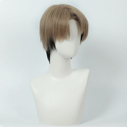 Chainsaw Man Kishibe Cosplay Peruca Sintética Curta Reta Anime Coser Fibra Resistente ao Calor Peruca de Alta Qualidade Festa de Halloween