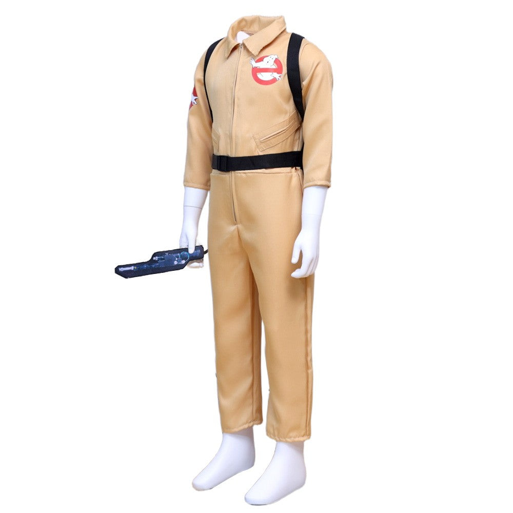 Kids Ghostbusters Movie Cosplay Costumes with Backpack Christmas Gift Carnival Theme Party Clothes Fans Collection