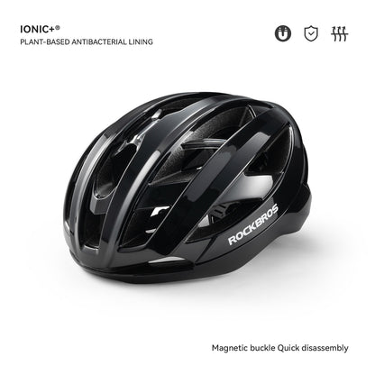 Capacete de Ciclismo ROCKBROS Leve Respirável Antibacteriano Integrado Ajustável com Fivela Magnética Capacete de Segurança