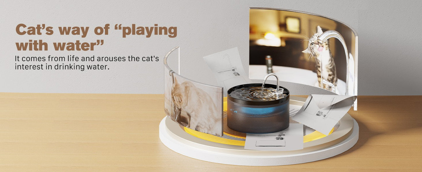 Bebedouro automático para animais de estimação 2,1L Bomba ultra silenciosa torneira para gatos adequado para cães e gatos com sensor USB elétrico