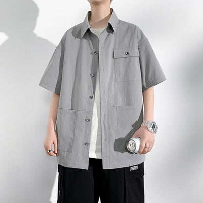 Men Shirt Short Sleeve Summer Sportswear Oversize 6XL 7XL 8XL 10XL Plus Size Formal Casual Streetwear Loose Pocket High Quality