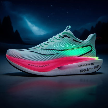 Men  Running Shoes Carbon Board Speciality Marathon Sports Breathable Lightweight Women's Comfortable Athletic Nonskid Sneakers