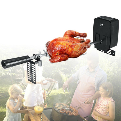 Electric Rotating BBQ Grill 360° Auto Turn Spit Roaster for Chicken Meat Shish Kebab Electric Barbecue Rotisserie Oven Grill