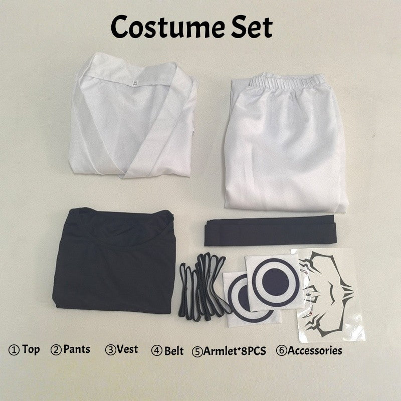 Ryomen Sukuna Cosplay Costume Jujutsu Kaisen Anime Kimono Outfit Full Set Tattoo Stickers Halloween Party Roleplay Costume