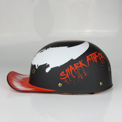 Capacete Aberto para Moto Unissex Adulto Aprovado pelo DOT Modelo "Meia Concha" para Moto ou Scooter