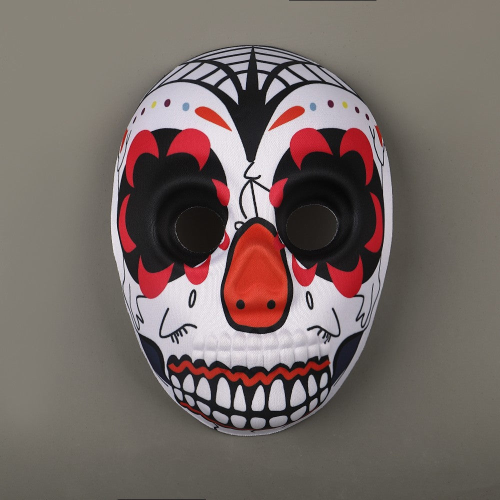 2023 Masks Mexican Day of The Dead Skull Mask Cosplay Halloween Skeletons Print Masks Dress Up Purim Party Costume Prop