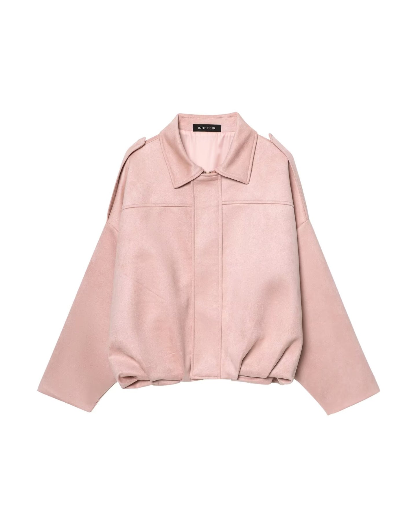 Women's Jacket Fall 2025 New Solid Color Long-Sleeved Faux Suede Loose Bomber Jacket Casual Fashion Personality Versatile