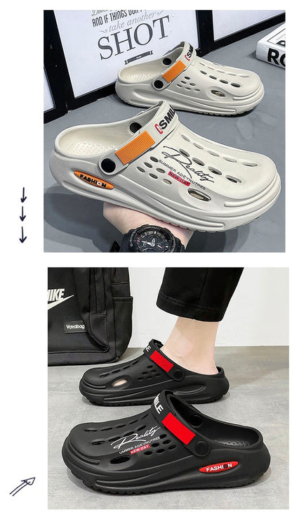 Big Size 47 Fashion Men Beach Sandals Outdoor Clogs Comfortable Indoor Slippers Trend Men Casual Shoes Home Garden Shoes Sandals