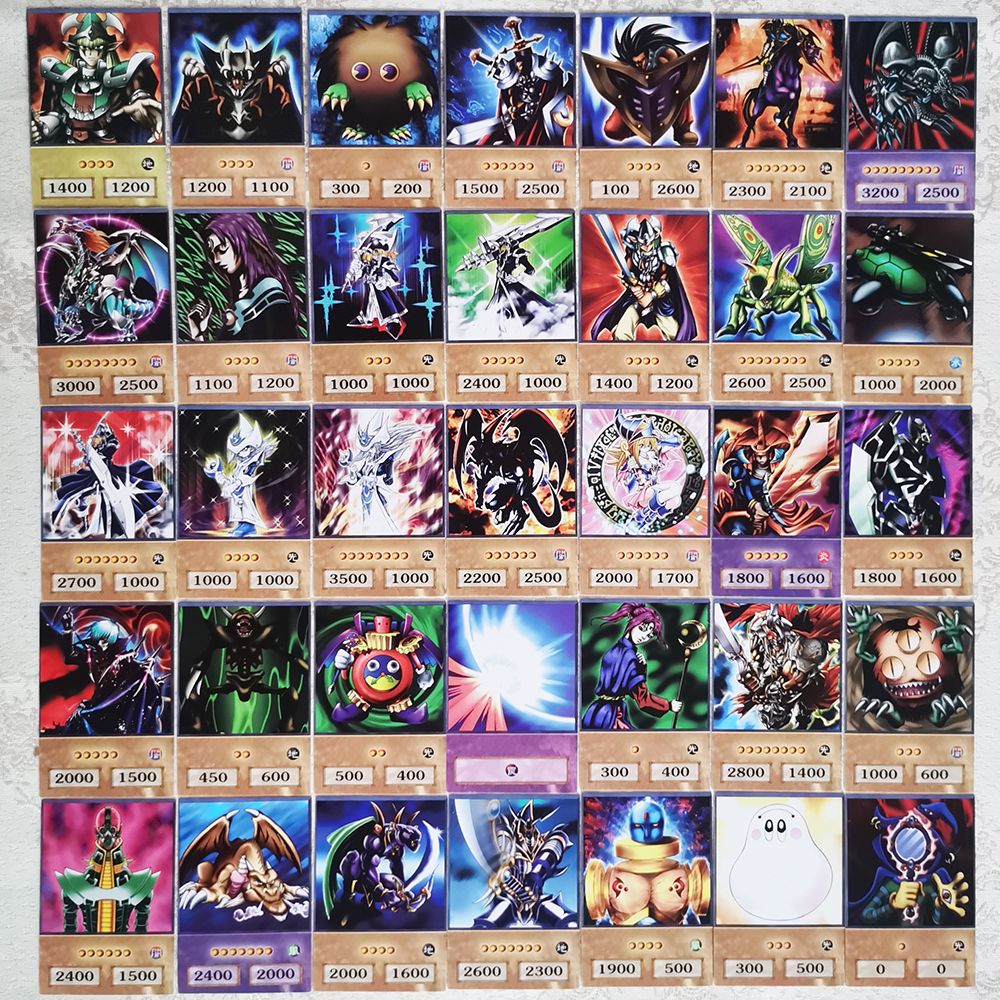 100 unids Yu-Gi-Oh Anime Estilo Cartas Olhos Azuis Mago Negro Exodia Obelisco Slifer Ra Yugioh DM Cartão Clássico Proxy DIY Presente Infantil