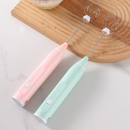Handheld milk frother, egg beater, electric coffee machine, 3-speed rechargeable jam cake cream machine, kitchen blender