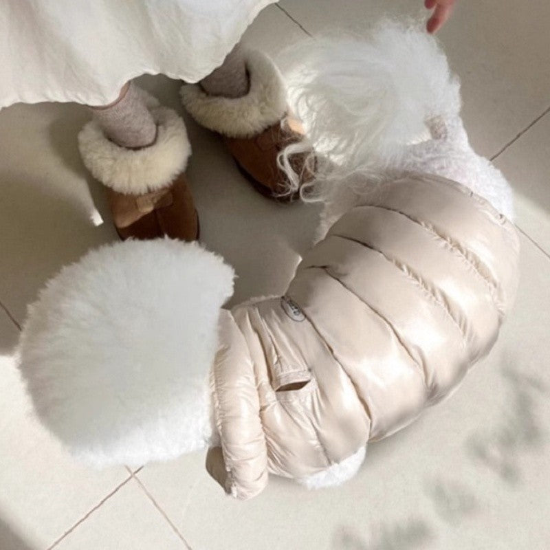 Roupas Sólidas de Cachorro da Moda Casaco de Cachorro Quente e Macio Colete de Inverno para Filhotes Jaqueta Impermeável para Gatos Fantasias de Estimação Suprimentos para Chihuahua