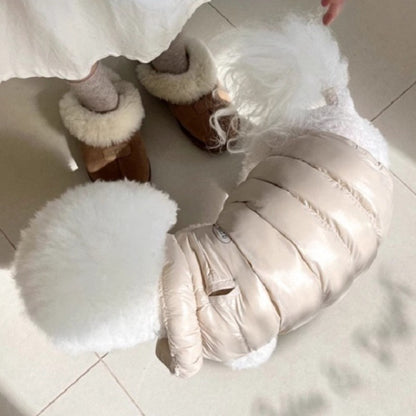 Roupas Sólidas de Cachorro da Moda Casaco de Cachorro Quente e Macio Colete de Inverno para Filhotes Jaqueta Impermeável para Gatos Fantasias de Estimação Suprimentos para Chihuahua