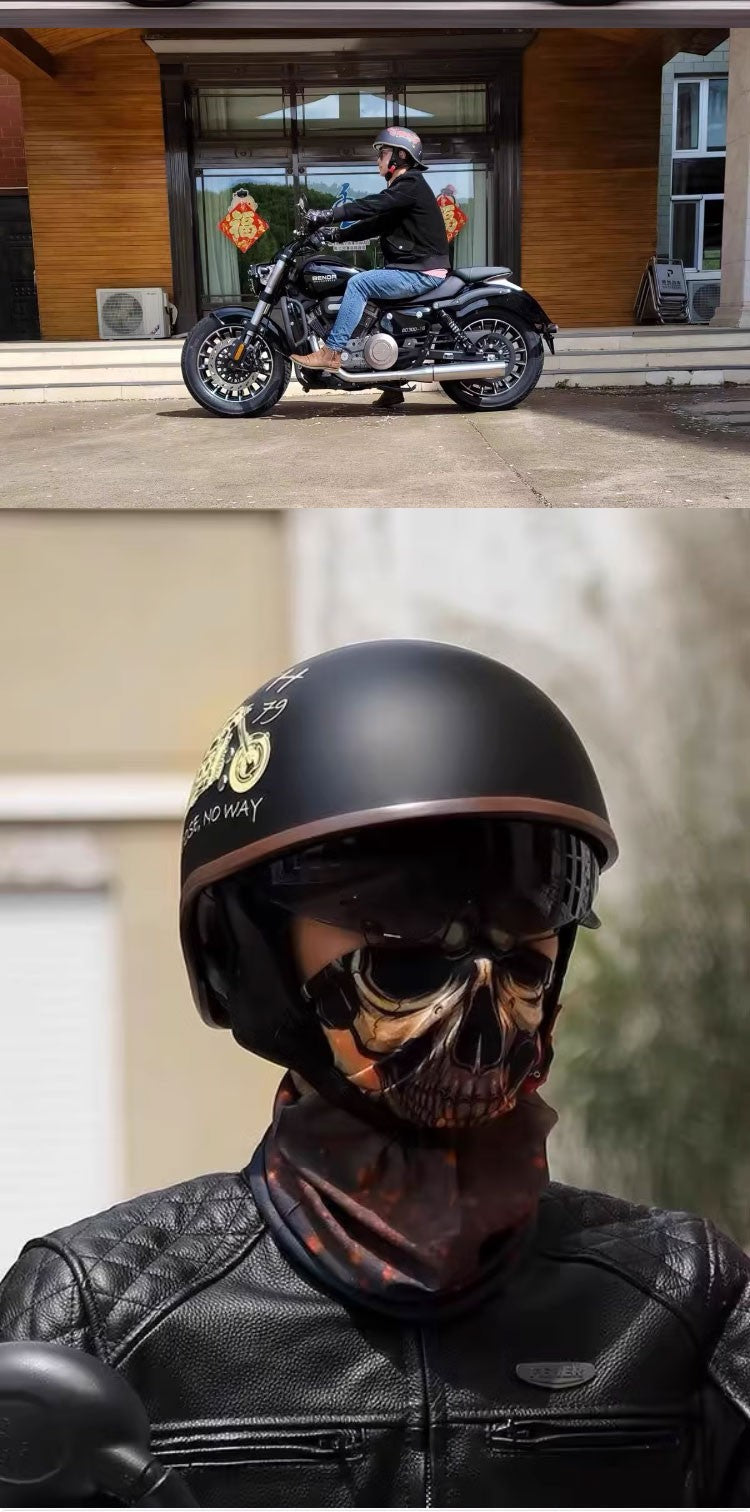 Certificação 3C da China, capacete de motocicleta novo, capacete coquinho retrô personalizado para homens e mulheres, leve, respirável, meio capacete.