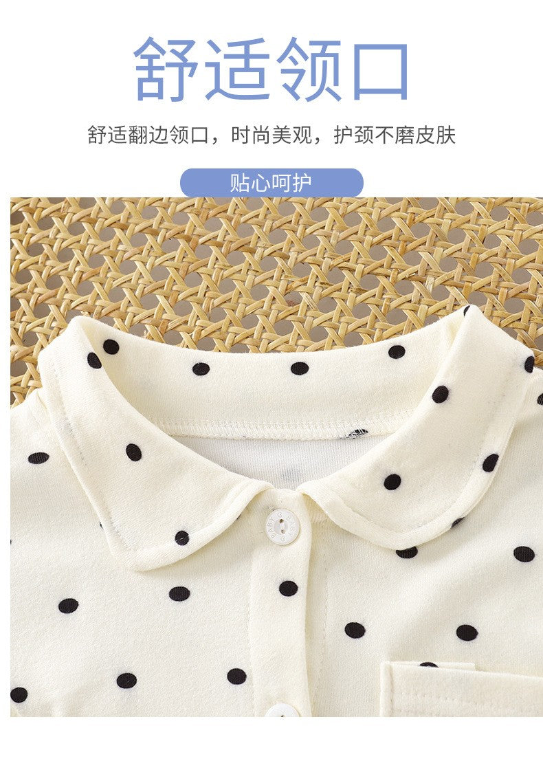 2025 Autumn New Kids Pajama Set Boys Cardigan and Girls Long Pants Homewear Baby and Children Clothing