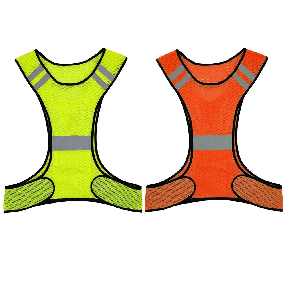 High Visibility Running Vest Breathable Fluorescent Mesh Vest Lightweight Adjustable for Men Women Outdoor Night Riding