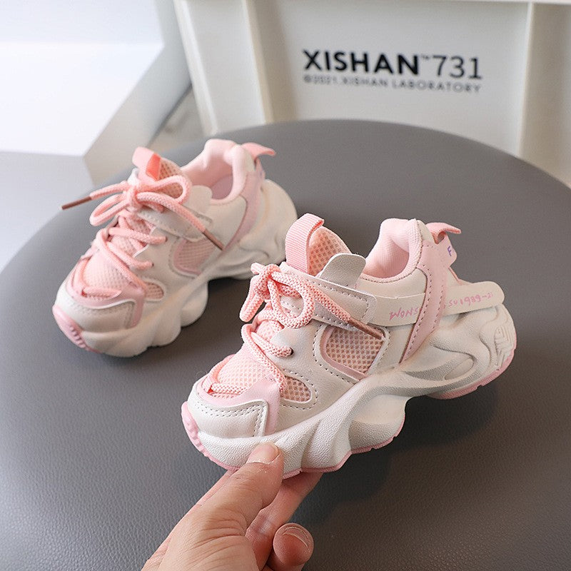 Spring Autumn Kids Sport Shoes Mesh Breathable Boys Sneakers Student Girls Shoes Non-slip