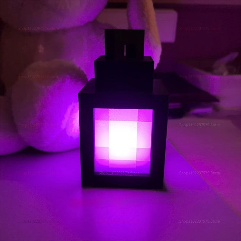 16 Color Wall Mounted Night Light with Remote Rechargeable LED Bedside Lantern Pixel Lantern Mood Light for Kids Bedroom Living