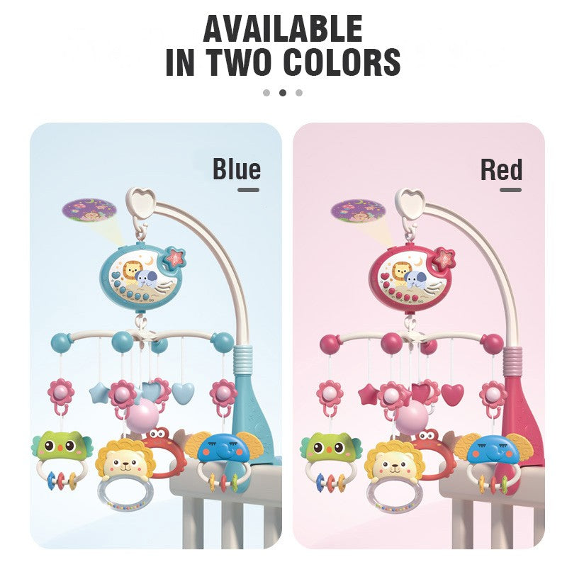 Baby Musical Crib Mobile And Rattle Remote Control Function 360 Rotating Mobile Baby Toys With Projection Hanging Bell Toy Gifts