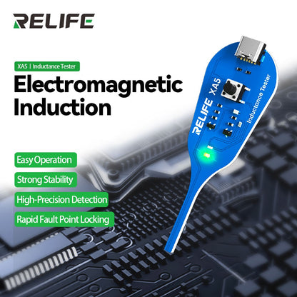 Testador de Indutância RELIFE XA5, localize rapidamente o ponto de falha para testar a qualidade de indutores em placas-mãe eletrônicas